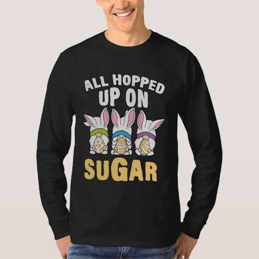 All Hopped Up On Sugar Easter Day Egg Hunt Girls K Tシャツ (正面)
