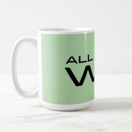 "All I Do Is Win" Minimalist Motivational Message コーヒーマグカップ
