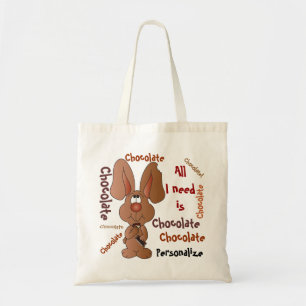 All I Need is a Chocolate Easter Bunny トートバッグ