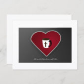 All I Need is Christ Love & Coffee Postcard by JHT ポストカード (正面/裏面)