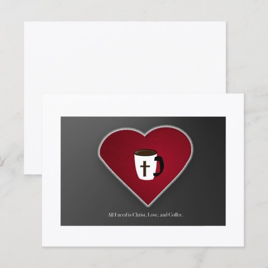 All I Need is Christ Love & Coffee Postcard by JHT ポストカード (正面/裏面)