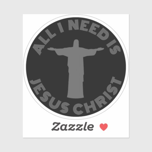 All I Need Is Jesus Christ - v2 (grey) シール (シート)
