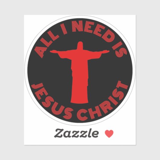 All I Need Is Jesus Christ - v2 (red) シール (シート)