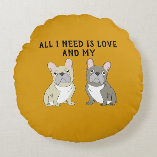 All I need is love and my ラウンドクッション (正面)