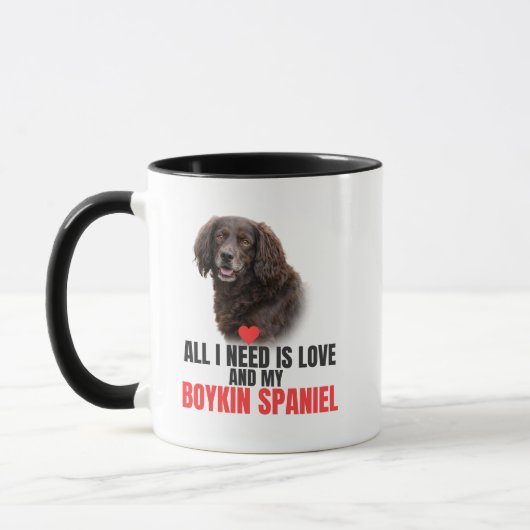 All I Need Is Love and My Boykin Spaniel Coffee マグカップ (左)