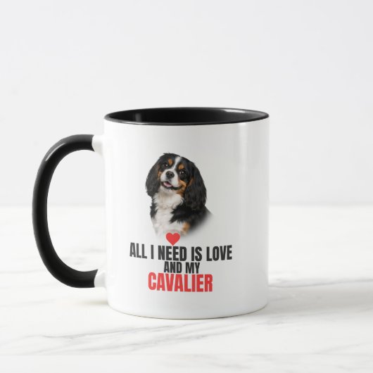 All I Need Is Love and My Cavalier Coffee Mug マグカップ (左)