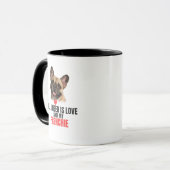 All I Need Is Love and My French Bulldog Mug マグカップ (正面左)