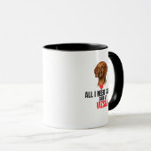 All I Need Is Love and My Vizsla Coffee マグカップ (正面右)