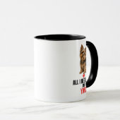 All I Need Is Love and My Yorkie Coffee マグカップ (正面右)