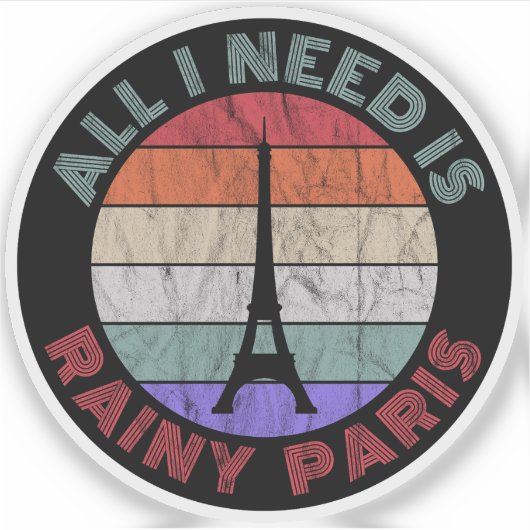 All I Need Is Rainy Paris シール (正面)