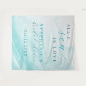 All I Seaラブ海ブライダルシャワー背景 タペストリー (正面(横))