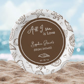 All I Sea is Love ブラウン シェル ドゥードゥル ペーパープレート