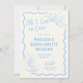All I Sea is Love Bachelorette 招待状 (正面)