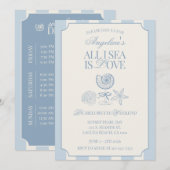 All I Sea Is Love Beach Bachelorette Itinerary and 招待状 (正面/裏面)