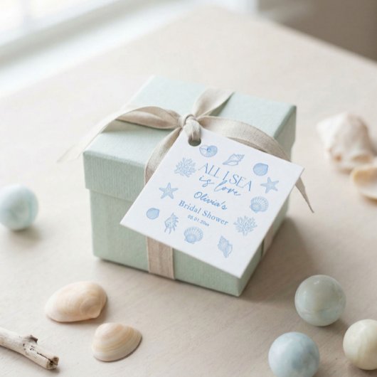 All I Sea Is Love Bridal Shower  フェイバータグ