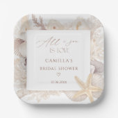 All I Sea Is Love Bridal Shower  ペーパープレート (正面)