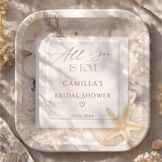 All I Sea Is Love Bridal Shower  ペーパープレート