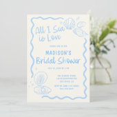 All I Sea is Love Bridal Shower 招待状 (スタンド正面)