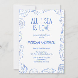 All I Sea is Love Bridal Shower 招待状