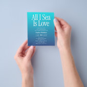 All I Sea Is Love Bridal Shower Blue チラシ (手)