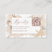 All I sea Is Love Bridal Shower Registry QR code エンクロージャーカード (正面)
