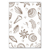 All I Sea is Love Brown Seashells テーブルナンバー (裏面)