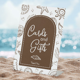 All I Sea is Love Brown Seashells Cards and Gifts  台座サイン