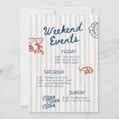 All I Sea is Love Coastal Bachelorette 招待状 (裏面)