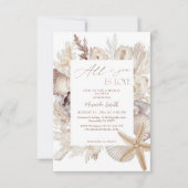 All I Sea Is Love Coastal Bridal Shower 招待状 (正面)