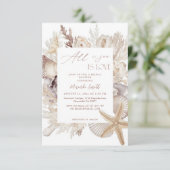 All I Sea Is Love Coastal Bridal Shower 招待状 (スタンド正面)