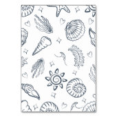 All I Sea is Love Dark Blue Seashells テーブルナンバー (裏面)