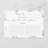 All I Sea is Love Dusty Blue Recipe Bridal Shower  エンクロージャーカード (正面)