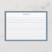 All I Sea is Love Dusty Blue Recipe Bridal Shower  エンクロージャーカード (裏面)