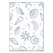 All I Sea is Love Dusty Blue Seashells テーブルナンバー (裏面)