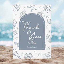 All I Sea is Love Dusty Blue Thank You Card サンキューカード