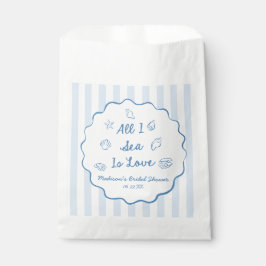 All I Sea Is Love Seashell Coastal Bridal Shower フェイバーバッグ