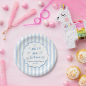 All I Sea Is Love Seashell Coastal Bridal Shower ペーパープレート (パーティー)