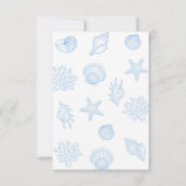 All I sea Is Love Seashells Bridal Shower 招待状 (裏面)