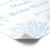 All I sea Is Love Seashells Bridal Shower welcome ポスター (角)