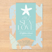 All I Sea is Love Starfish Bridal Shower アクリル招待状 (正面)