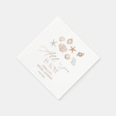 All I sea Love Coastalブライダルシャワー スタンダードカクテルナプキン (角)