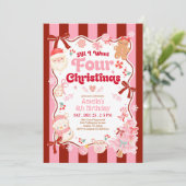 All I Want Christmas 4th Birthday Invitation 招待状 (スタンド正面)