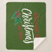 All I want for Christmas シェルパブランケット (正面)