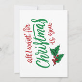 All I want for Christmas シーズンカード (正面)