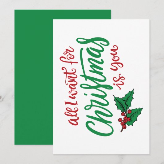 All I want for Christmas シーズンカード (正面/裏面)