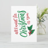 All I want for Christmas シーズンカード (スタンド正面)