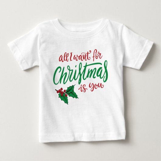 All I want for Christmas ベビーTシャツ (正面)