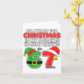 All I Want For Christmas 6-7 Meme Funny Teacher Ch カード (黄色い花)