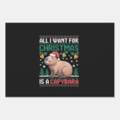 All I Want For Christmas Is A Capybara Animal Gift ラッピングペーパーシート (正面)
