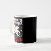 All I Want For Christmas Is A Dragon Xmas Ugly Swe コーヒーマグカップ (正面左)